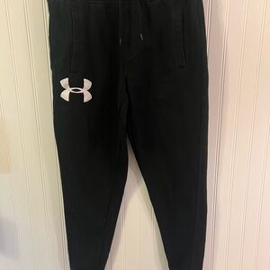 Under Armour Rival Fleece Black Sweatpants Men’s M Pull-on elastic waist